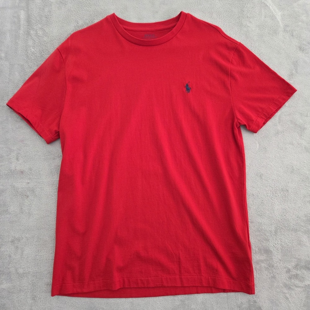 Polo Ralph Lauren T-Shirt Men S Short Sleeve Classic Fit Single Stitch Pony Red